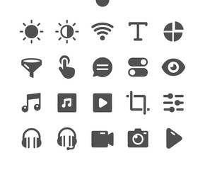 Settings v5 UI Pixel Perfect Well-crafted Vector Solid Icons 48x48 Ready for 24x24 Grid for Web Graphics and Apps. Simple Minimal Pictogram