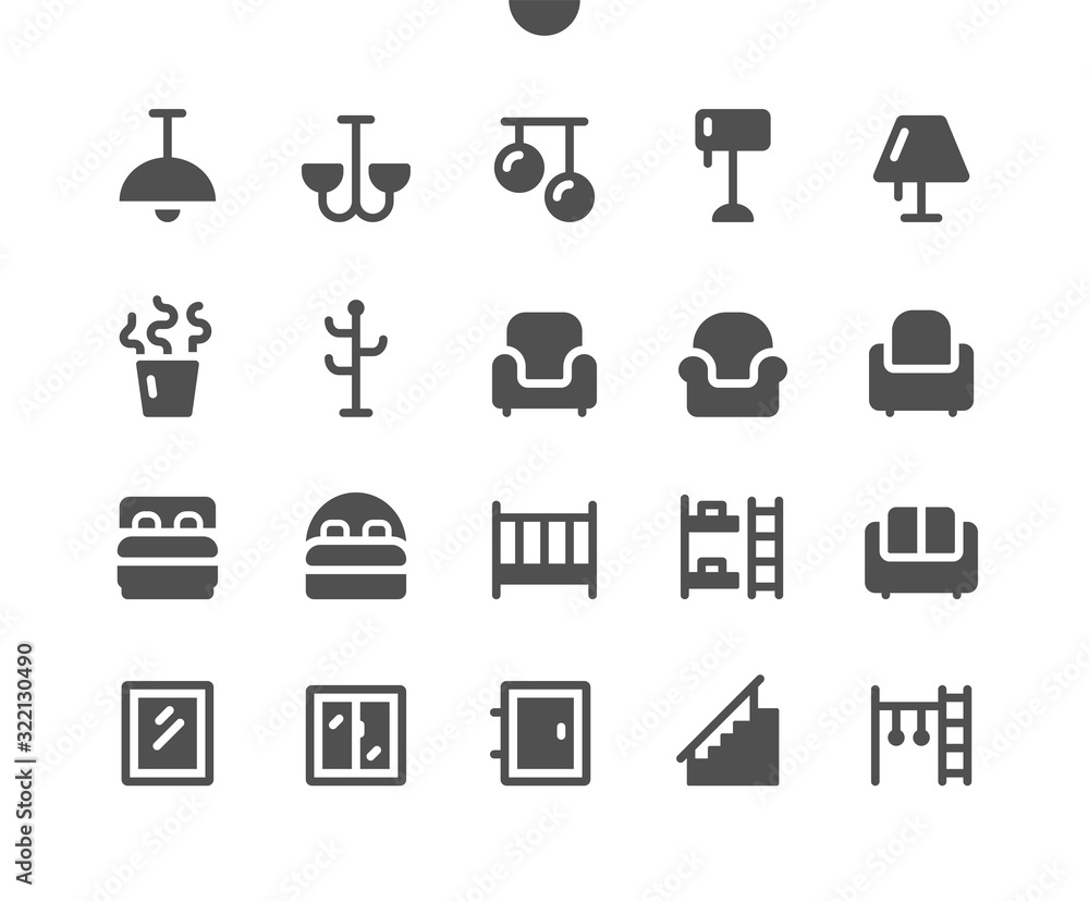 Poster furniture v3 ui pixel perfect well-crafted vector solid icons 48x48 ready for 24x24 grid for web gra