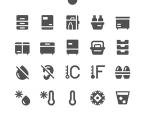Fridge v2 UI Pixel Perfect Well-crafted Vector Solid Icons 48x48 Ready for 24x24 Grid for Web Graphics and Apps. Simple Minimal Pictogram