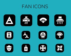 Modern Simple Set of fan Vector filled Icons