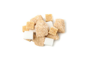 Bunch of sugar isolated on white background