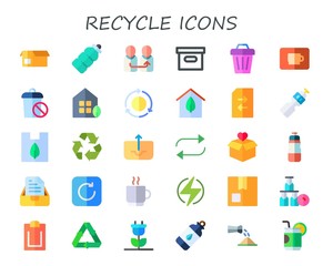 recycle icon set