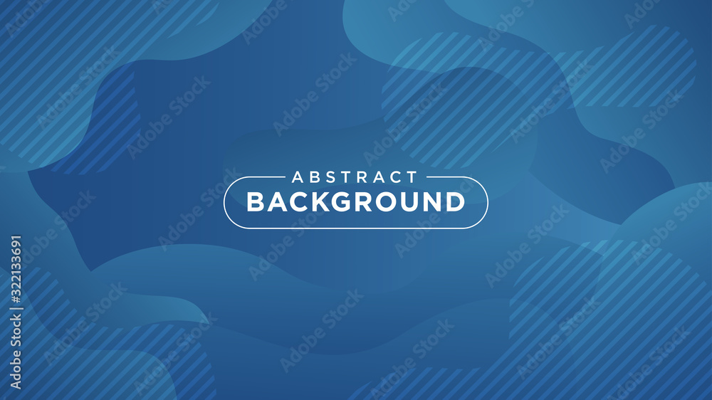 Aufkleber abstract background. dynamical blue gradient with flowing liquid and line shapes. eps 10 vector illu