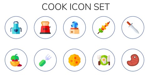 Fototapeta premium cook icon set