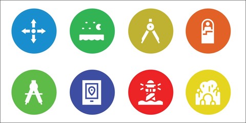 compass icon set