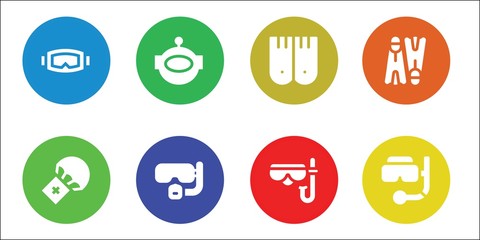 diver icon set