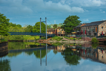 Exeter Quay or Quayside in early morning light. Devon, England, UK.