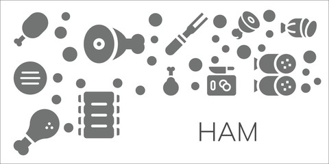 ham icon set