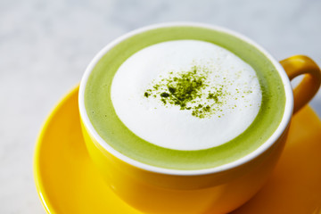Matcha green tea cafe latte 