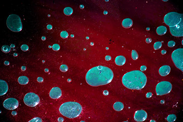 abstract air bubbles under ice