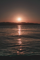 El atardecer en el mar