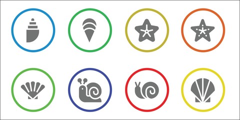 mollusk icon set