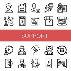 Set of support icons