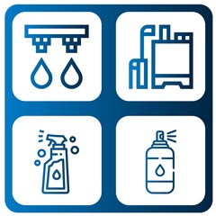 sprayer simple icons set