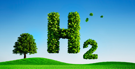 Hydrogen green energy symbol - Ecological Concept