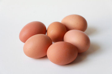 Fototapeta na wymiar eggs isolated on white background