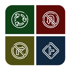 Set of turn icons