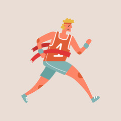 Vector illustration of a running person