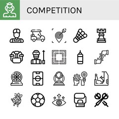 competition icon set