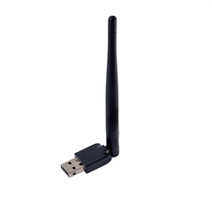 Close-up USB wireless Wi-Fi adapter isolated on white background