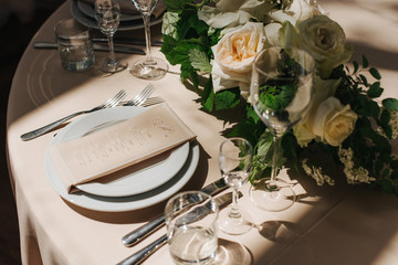 wedding table setting