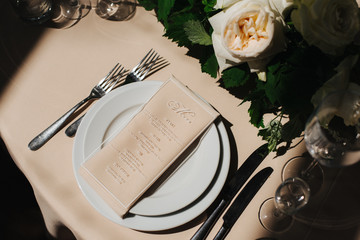 wedding table setting