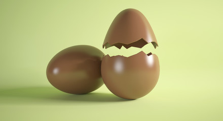 3d Easter eggs.