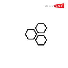 Obraz premium Honeycomb Icon Design Vector Template