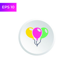 Decorative party element. Birthday theme. Balloon icon template color editable. Balloon symbol logo vector sign isolated on white background illustration for graphic and web design.