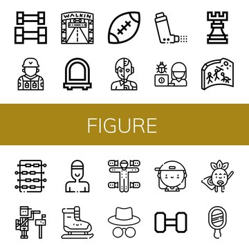 figure simple icons set