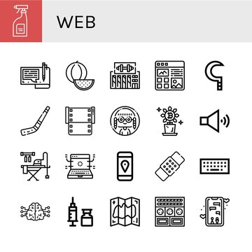web simple icons set