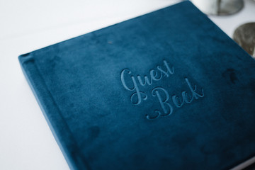 blue Guest book wedding