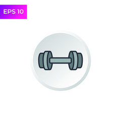 Barbell / Dumbell Gym icon template color editable. Fitness symbol logo vector sign isolated on white background illustration for graphic and web design.