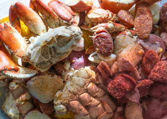 Seafood Crab boil loaded with all good stuff