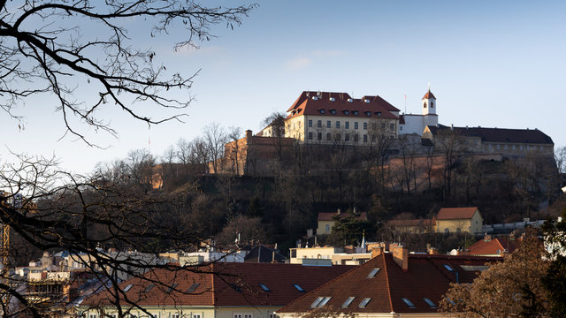 Spielberk Castle in the late afternoon
