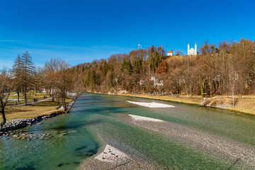 Blick auf den Kalvarienberg in Bad Tölz