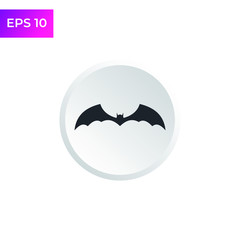 Halloween black bat icon template color editable. Flying Bats Halloween symbol logo vector sign isolated on white background illustration for graphic and web design.