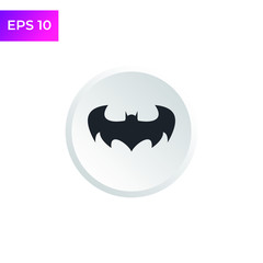 Halloween black bat icon template color editable. Flying Bats Halloween symbol logo vector sign isolated on white background illustration for graphic and web design.