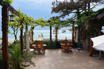 terrace by the sea in the Mediterranean style