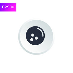 Bowling Ball icon template color editable. Bowling Ball symbol logo vector sign isolated on white background illustration for graphic and web design.