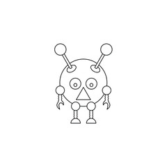 robot icon. cute robot cartoon sign