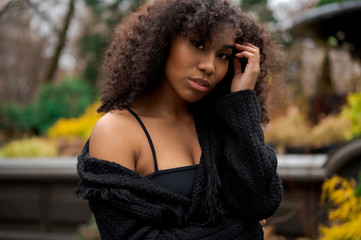 young woman in the city