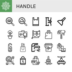 handle icon set