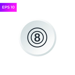 Pool Eight Ball icon template color editable. billiard ball symbol logo vector sign isolated on white background illustration for graphic and web design.