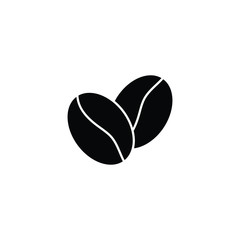 coffee icon. coffee bean black vector sign