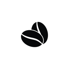 coffee icon. coffee bean black vector sign