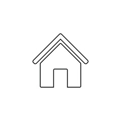house icon. home sign. Black vector