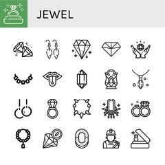jewel simple icons set