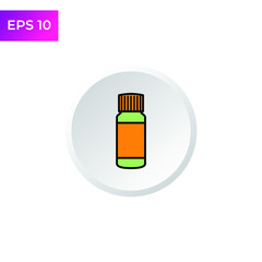 Medicine Bottle icon template color editable. Drugs medical symbol logo vector sign isolated on white background illustration for graphic and web design.