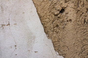  Texture of old clay stucco with lime